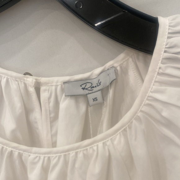 Rails Arielle dress white tiered flower eyelet shirt dress NWT $248 XS - Picture 6 of 8